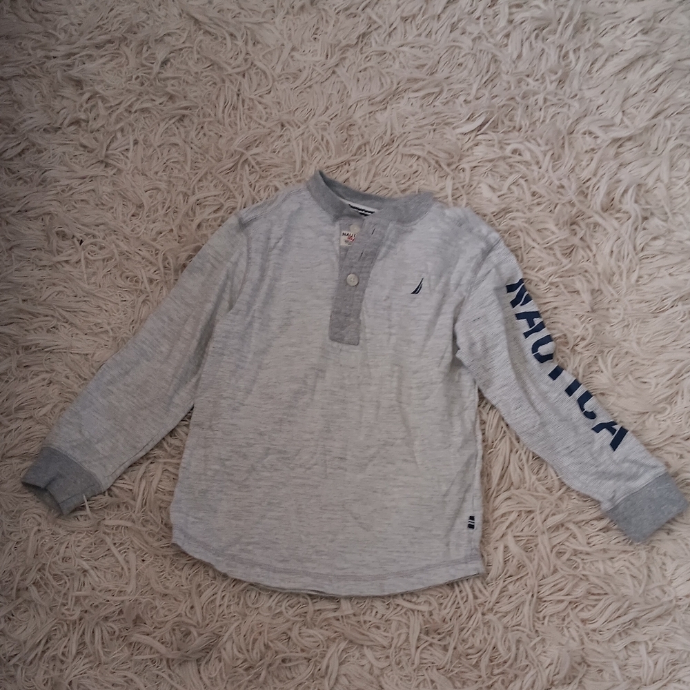 Nautica Kids Gray Long Sleeve Shirt Size 7